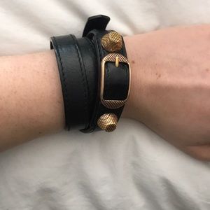 Balenciaga rose gold wrap bracelet